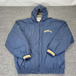 Vintage Vesi Navy Midshipmen Jacket Coat Bill the Goat Size XL Pullover 90's